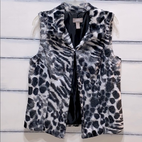 CHICO'S faux fur vest - Picture 1 of 2